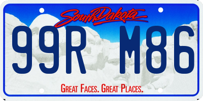 SD license plate 99RM86