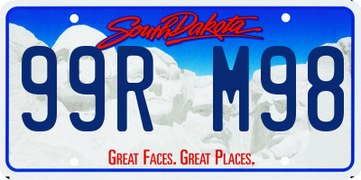 SD license plate 99RM98