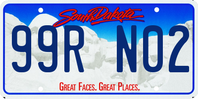 SD license plate 99RN02