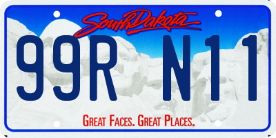 SD license plate 99RN11