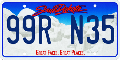 SD license plate 99RN35