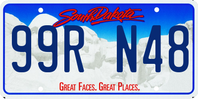 SD license plate 99RN48