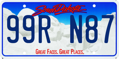 SD license plate 99RN87