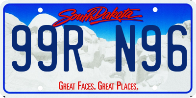 SD license plate 99RN96
