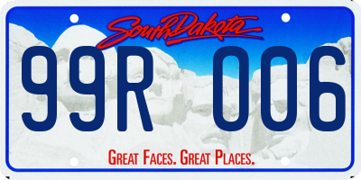 SD license plate 99RO06