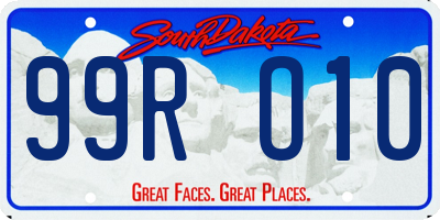 SD license plate 99RO10