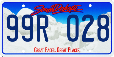 SD license plate 99RO28