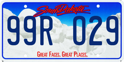 SD license plate 99RO29