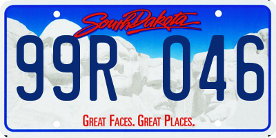 SD license plate 99RO46