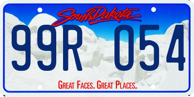 SD license plate 99RO54
