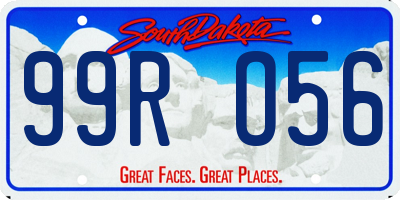 SD license plate 99RO56