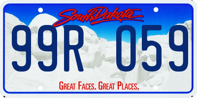 SD license plate 99RO59
