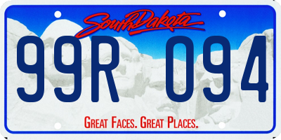 SD license plate 99RO94