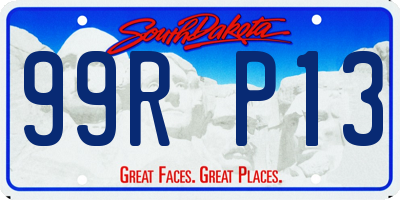 SD license plate 99RP13