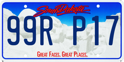 SD license plate 99RP17