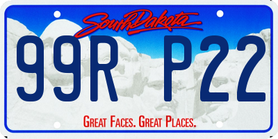 SD license plate 99RP22