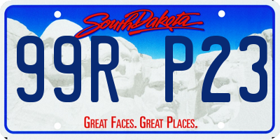 SD license plate 99RP23