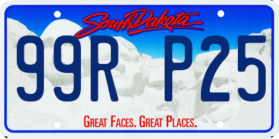 SD license plate 99RP25