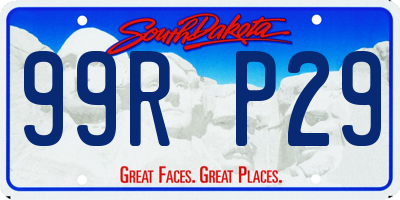 SD license plate 99RP29