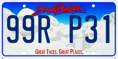 SD license plate 99RP31
