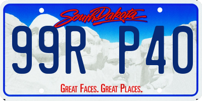 SD license plate 99RP40