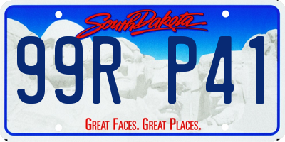 SD license plate 99RP41