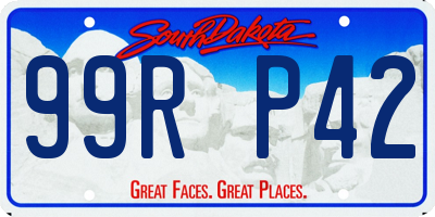 SD license plate 99RP42