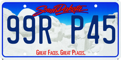 SD license plate 99RP45