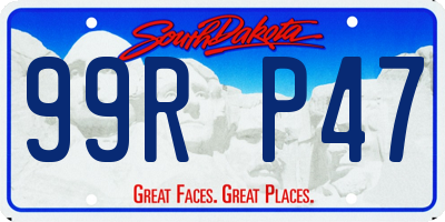 SD license plate 99RP47
