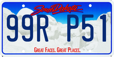 SD license plate 99RP51