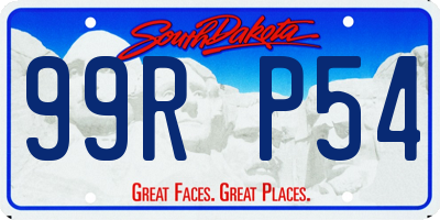 SD license plate 99RP54