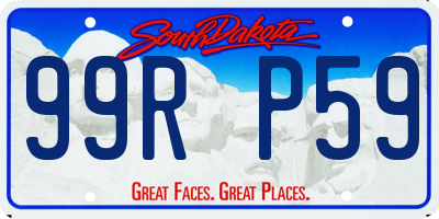 SD license plate 99RP59