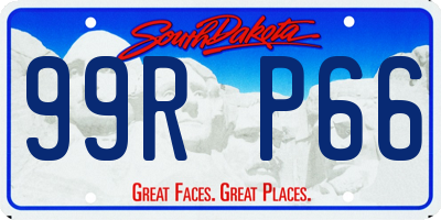 SD license plate 99RP66