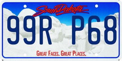 SD license plate 99RP68