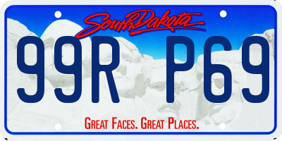 SD license plate 99RP69