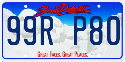 SD license plate 99RP80