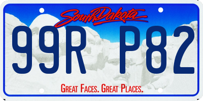 SD license plate 99RP82