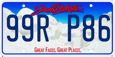 SD license plate 99RP86