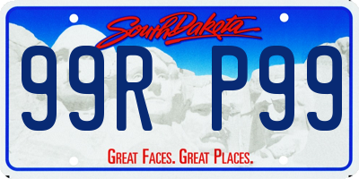 SD license plate 99RP99