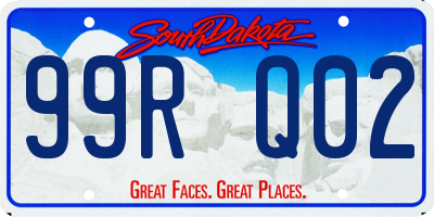 SD license plate 99RQ02