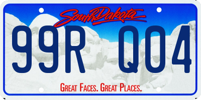 SD license plate 99RQ04