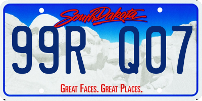SD license plate 99RQ07