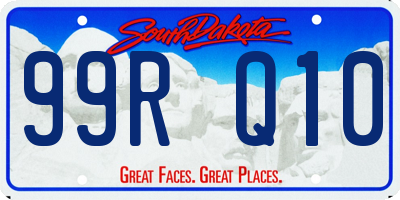 SD license plate 99RQ10