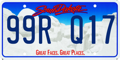 SD license plate 99RQ17