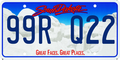 SD license plate 99RQ22