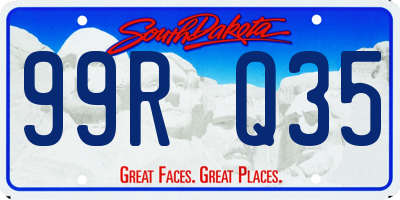 SD license plate 99RQ35