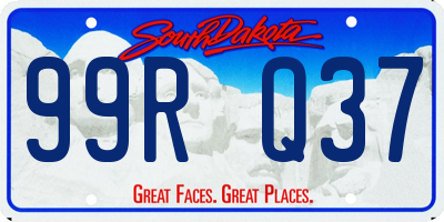 SD license plate 99RQ37