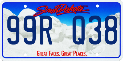 SD license plate 99RQ38