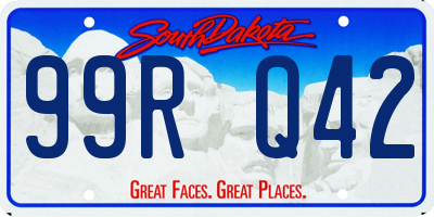 SD license plate 99RQ42