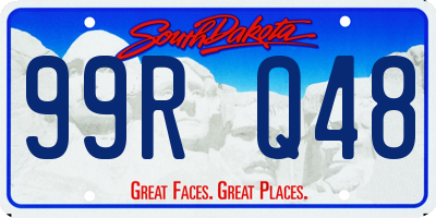 SD license plate 99RQ48